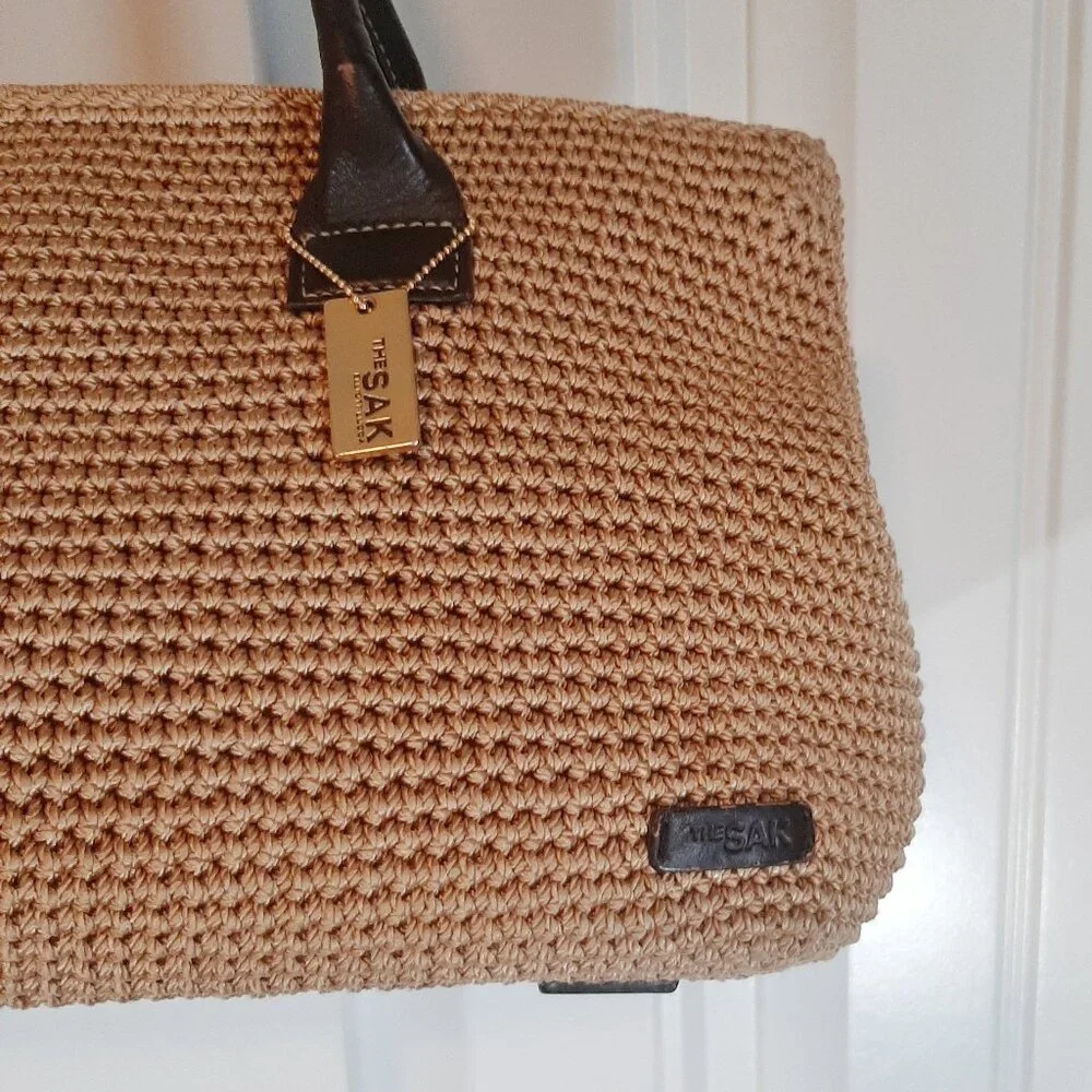 The Sak X Elliott Lucca Woven Nylon & Leather Trim Shoulder Bag